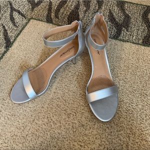 The Stevie Sandal by Comfortview silver heels